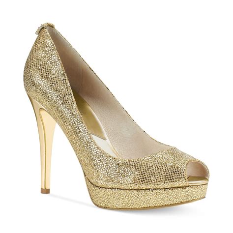 michael kors gold heels.